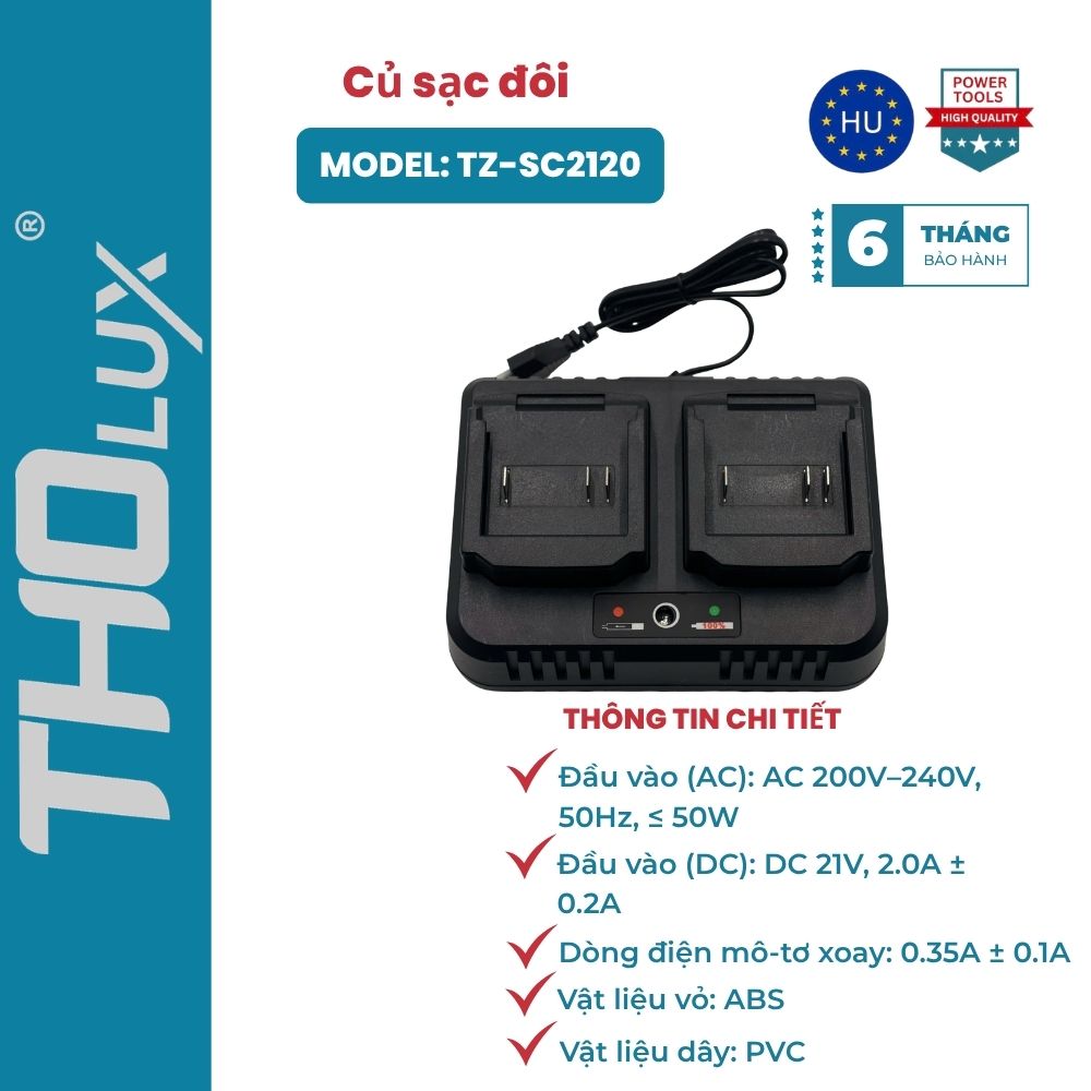 Củ sạc đôi TZ-SC2120