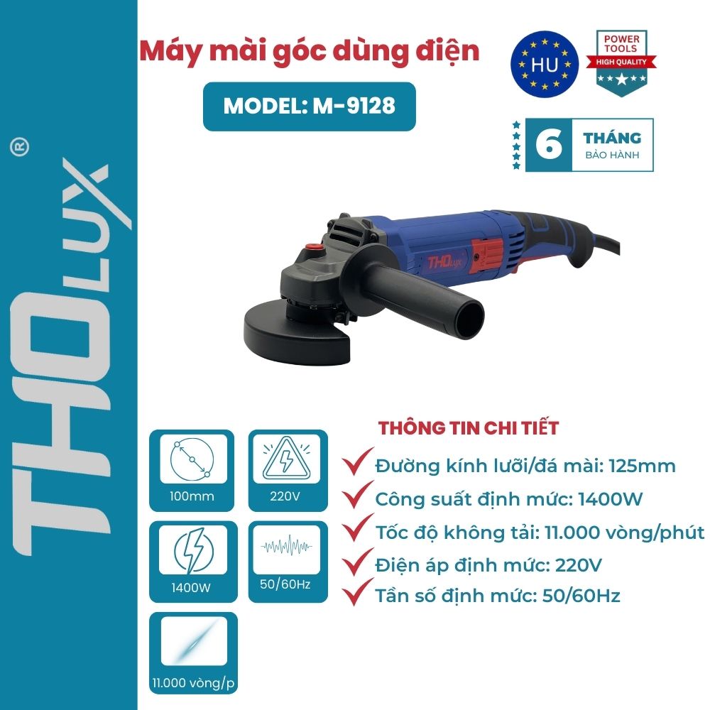 Máy mài góc dùng điện M-9128 đường kính lưỡi 125mm