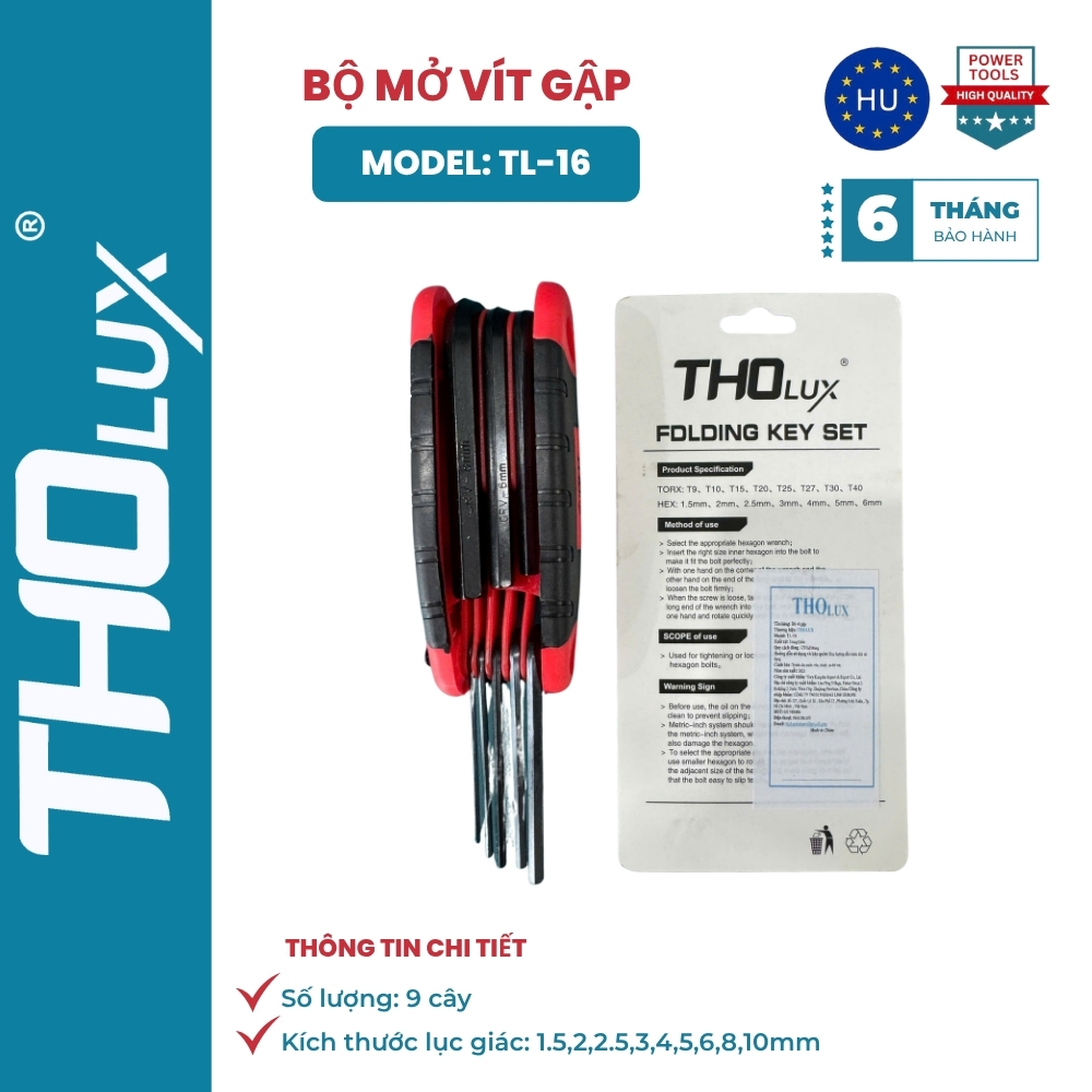 BỘ MỞ VÍT GẬP TL-16