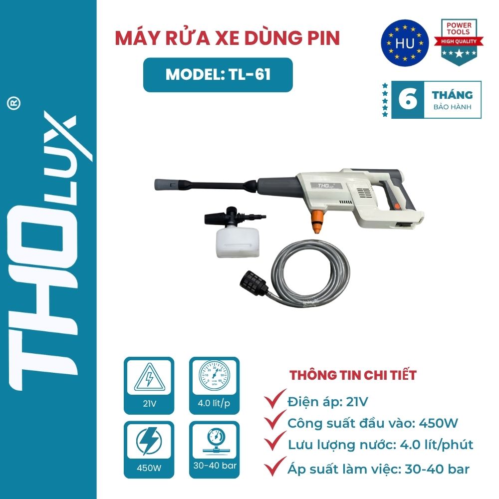 MÁY RỬA XE DÙNG PIN TL-61